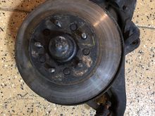 Original rotors taken off the car.