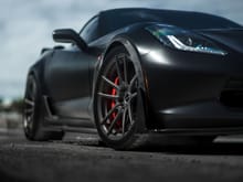 black corvette c7 z06 forge wheels brixton forged m53 ultrasport 1-piece brushed smoke black matte clear 19x10 and 20x12