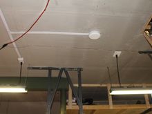 Much needed lighting upgrade over original single bulb. Now 7 Flourescents.
