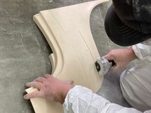 slicing some pieces going around the fuel door area