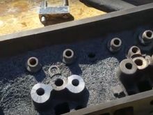 Press in stud head being cut down.