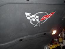 Painted hood liner