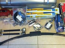 Parts and more parts for the rear end rebuild and leaking gas tank!