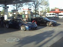 Z and GTR at Gas Station, my cousin hates me.