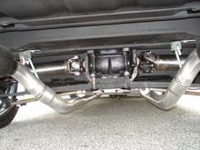 fully rebuilt rearend with new exhaust with flowmaster mufflers and 25/8 inch coated Hooker competition headers, hardened half shafts and stub axles, mono 500lb. drag leaf spring, 3:73 gears
