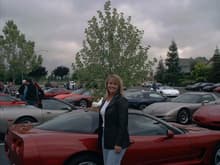 My wife at the 1st Corvette Cruise