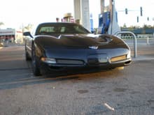 2003 Corvette Z06 at the gas station, before I drove it from New York to Los Angeles.