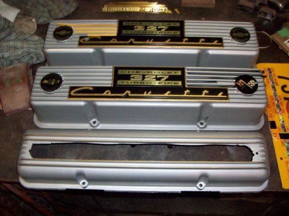 Old M/T valve covers with C2 flare. 