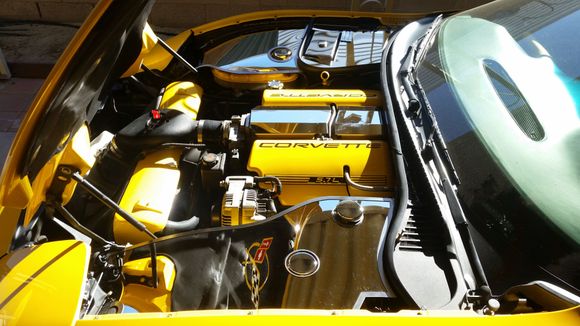 Again, more chrome in the engine bay