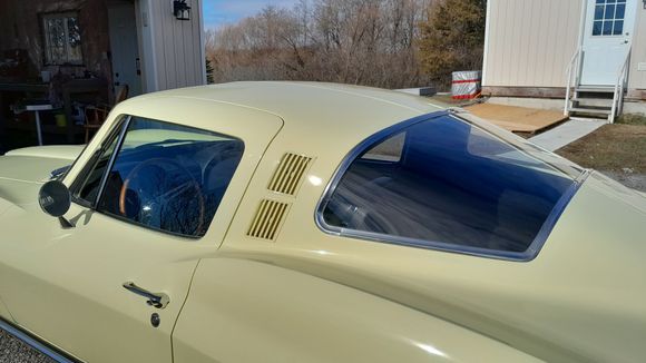 car and windows are drity from sitting in storage since last fall.