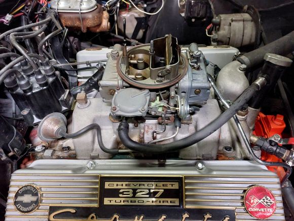 Passenger's side for PCV valve and hose routing. You can also see the coil at the left hand side of the picture.