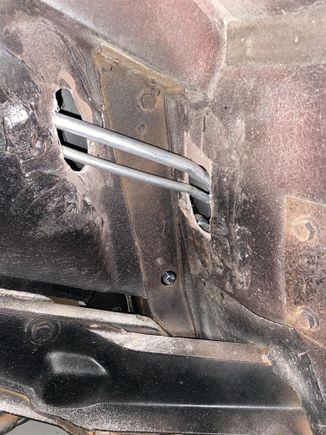 The holes that were in the car when I bought it worked just fine.  Recall they were patched and I just knocked the patches out.