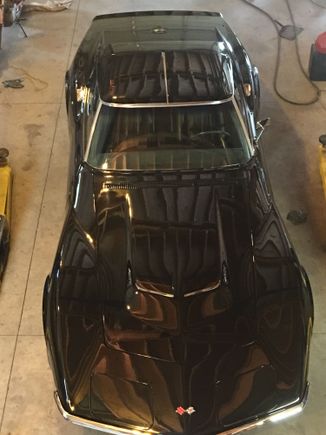 I took this picture standing in the loft from above.
FloMaster used this car as a pattern car for a new line of stainless exhaust systems they are offering when it still had a small block in it, then used it again after I installed the big block.