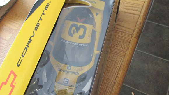 Autoart 2000 C5-R autographed by drivers Andy Pilgrim and Ron Fellows.