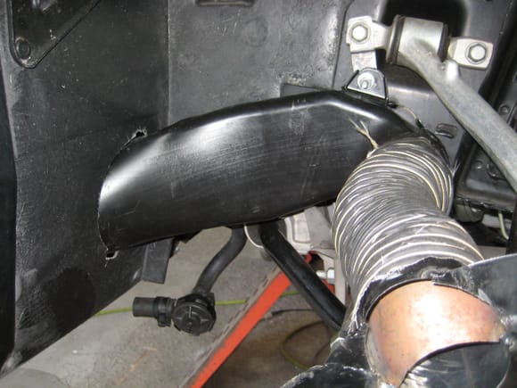 C5 brake duct with made holder at A arm