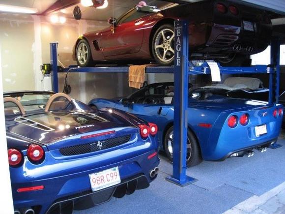 Ferrari F430 Sptder and my two Corvettes