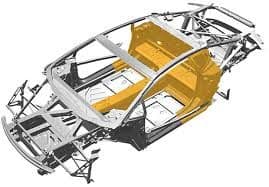 Lambo Huracan and Audi A8 structure is much cheaper and stronger and above all much lighter..