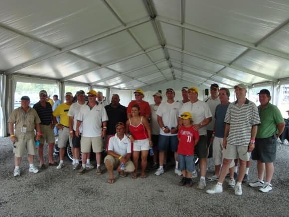 Group Shot From  Corvette Tent at Mid-Ohio
