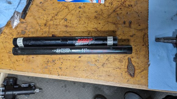 I started with a VBP adjustable tie rod kit. That tube is 10.5" long. With my OEM inner ball joint and one outer bump stud, I needed a longer 11.0" tube.