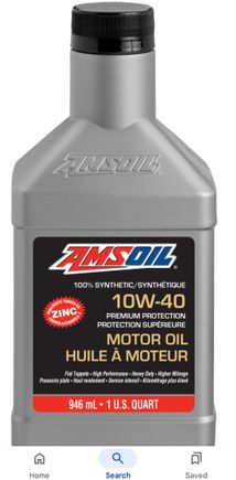 I use  Amsoil 10w40 Premium Protection motor oil.