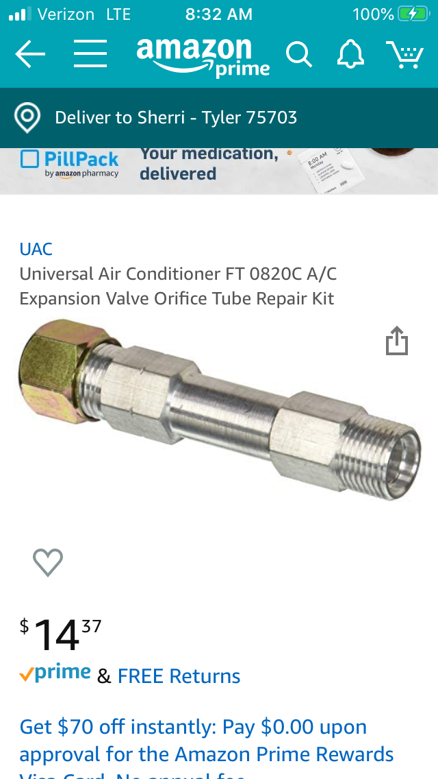 77 AC Rebuild Stuck Orifice Tube CorvetteForum Chevrolet Corvette