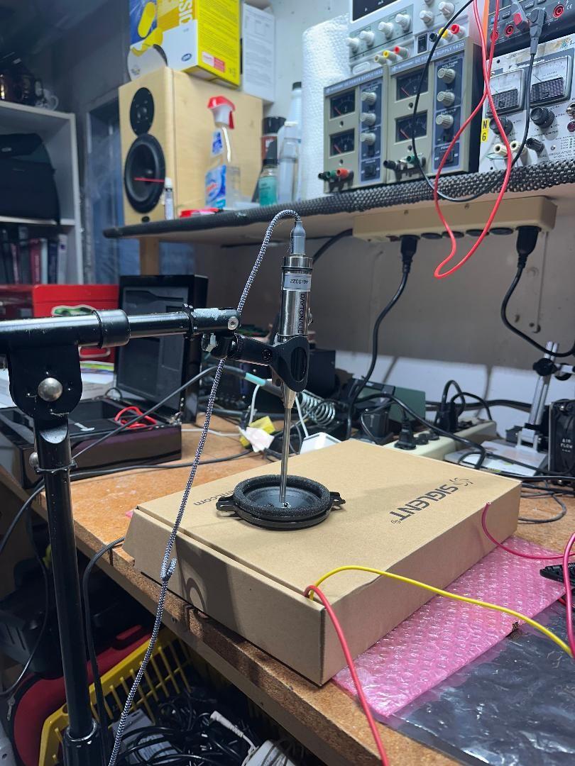 Measuring acoustic performance in test box