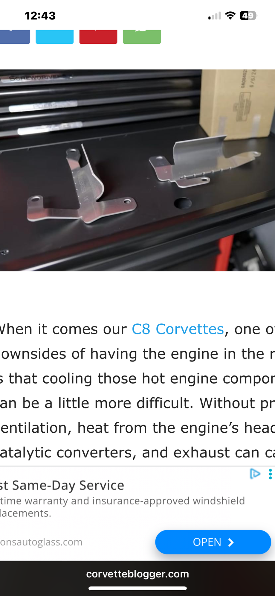 Here�s a picture of the GM air deflectors .