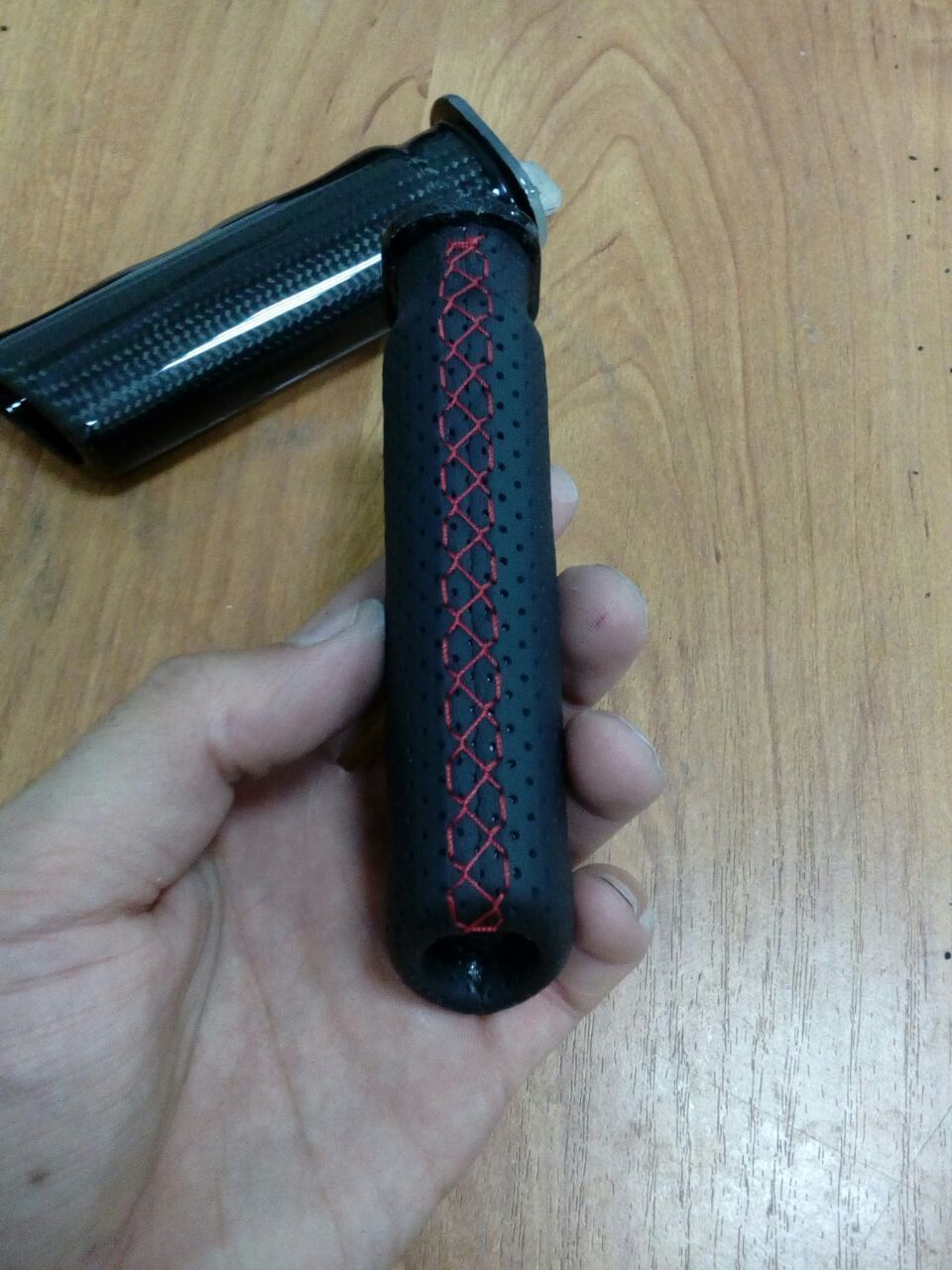 FS (For Sale) *Custom carbon fiber/leather ebrake handles