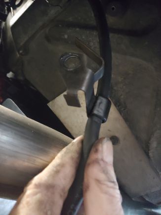 bracket approx 18" from cable end
