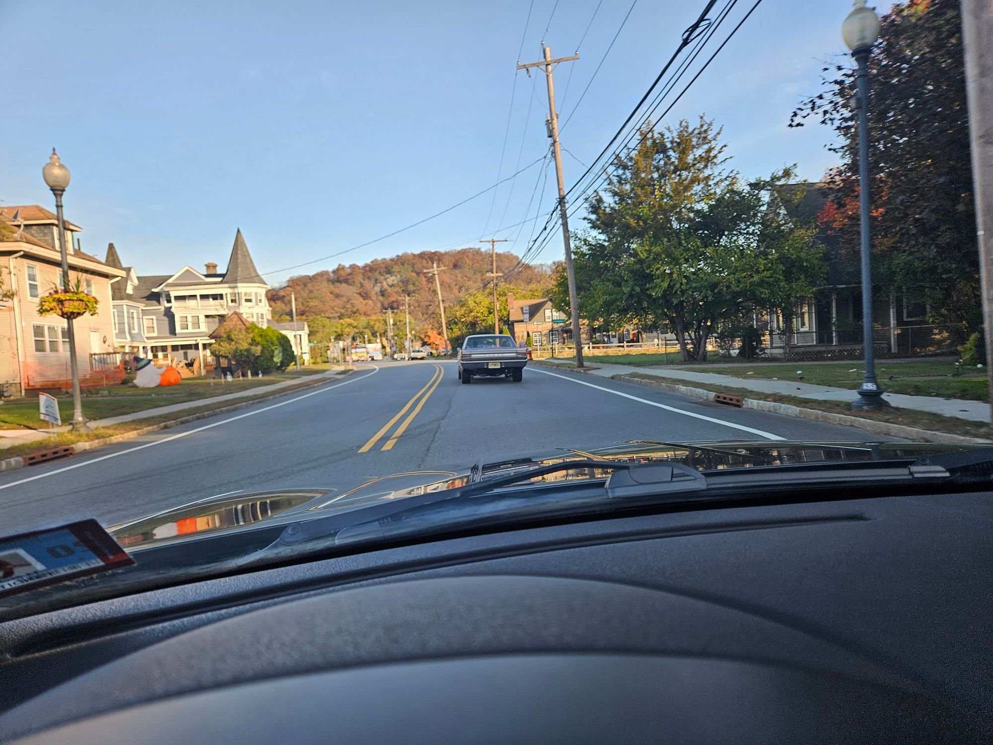 Driving on the back roads of New York state. 