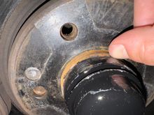 There is a small ridge where my finger is