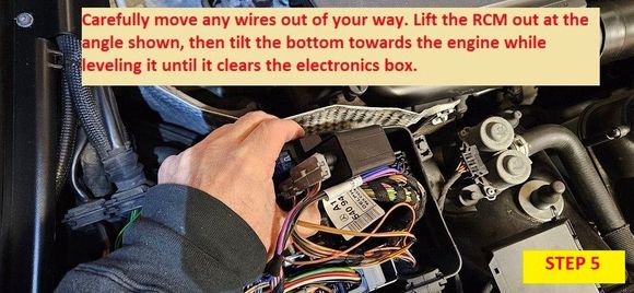 By leveling it, I mean make it flat so that the fuses are facing you and it's level like the engine cover.