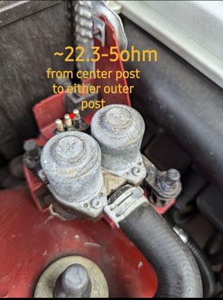 Here are some electrical specs to help you know more about these valves.  The electrical fail point is this 22ohm MOV (metal oxide varistor) that energizes the solenoid.