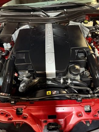 Larger airbox.  The trim piece towards the front is considered a separate part and has to be ordered that way since I could not find a used airbox that included the trim.