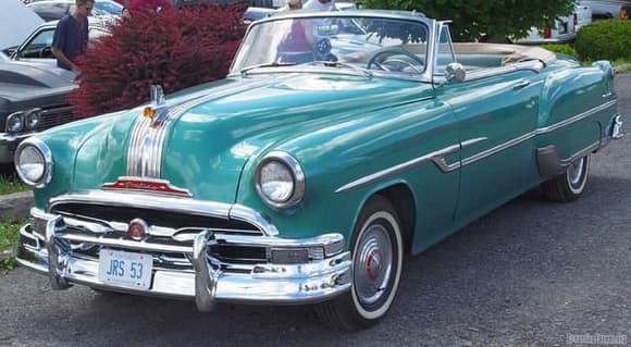 1953 Pontiac Convertible Green fa sy