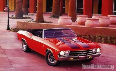 1969 Chevrolet Chevelle SS 396 Convertible f3q 2