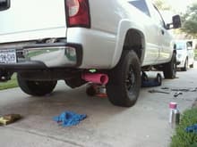 Lukes pink exhaust