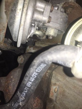 This is the kinked line from the tank to the lift pump on my 7.3 idi. It worked fine for a few years, but recently failed. This could have been prevented by putting a loop in the line. 