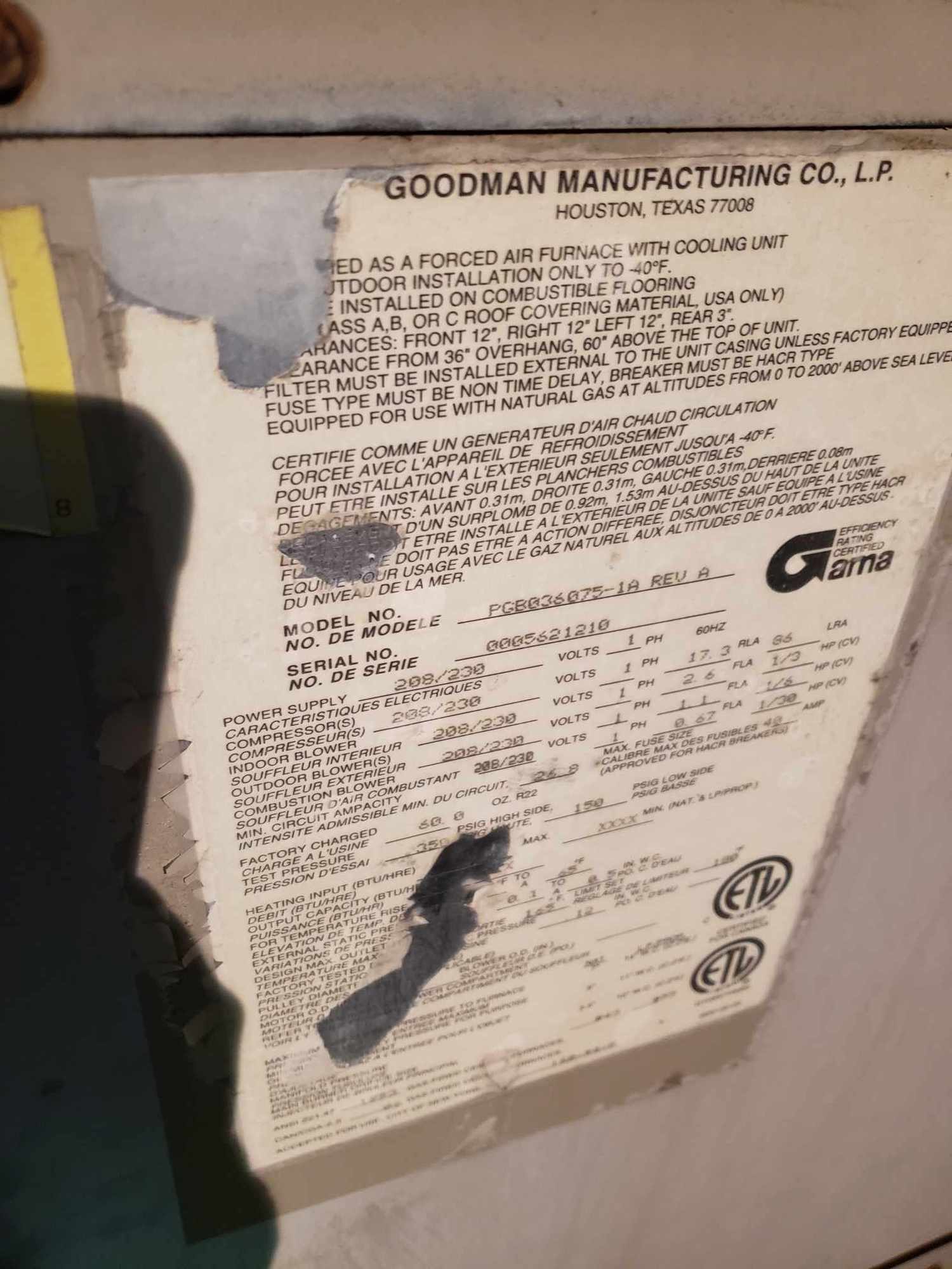 Open Limit Switch Code on Goodman HVAC Community Forums