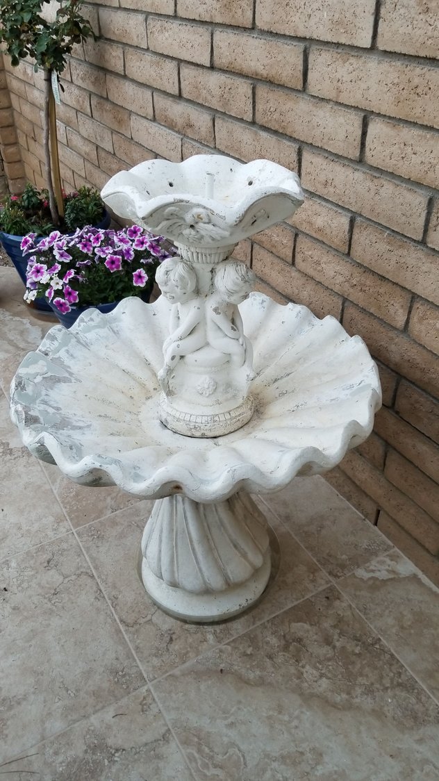 Concrete fountain repairneed painting advice