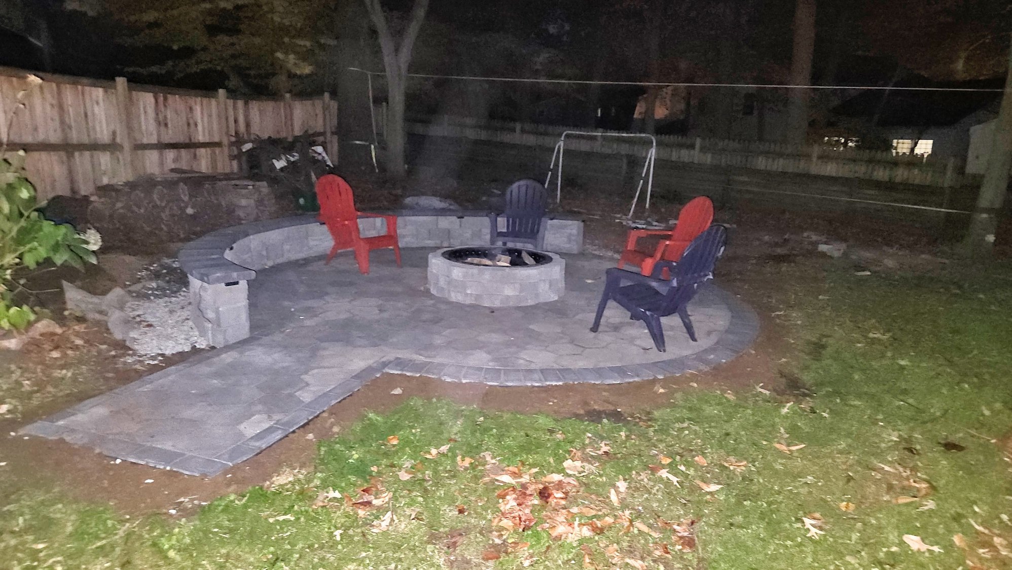 Pipe under patio for fresh air into fire pit