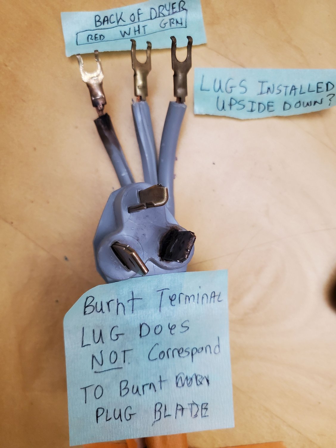 Burnt 3 prong Dryer Cord Community Forums