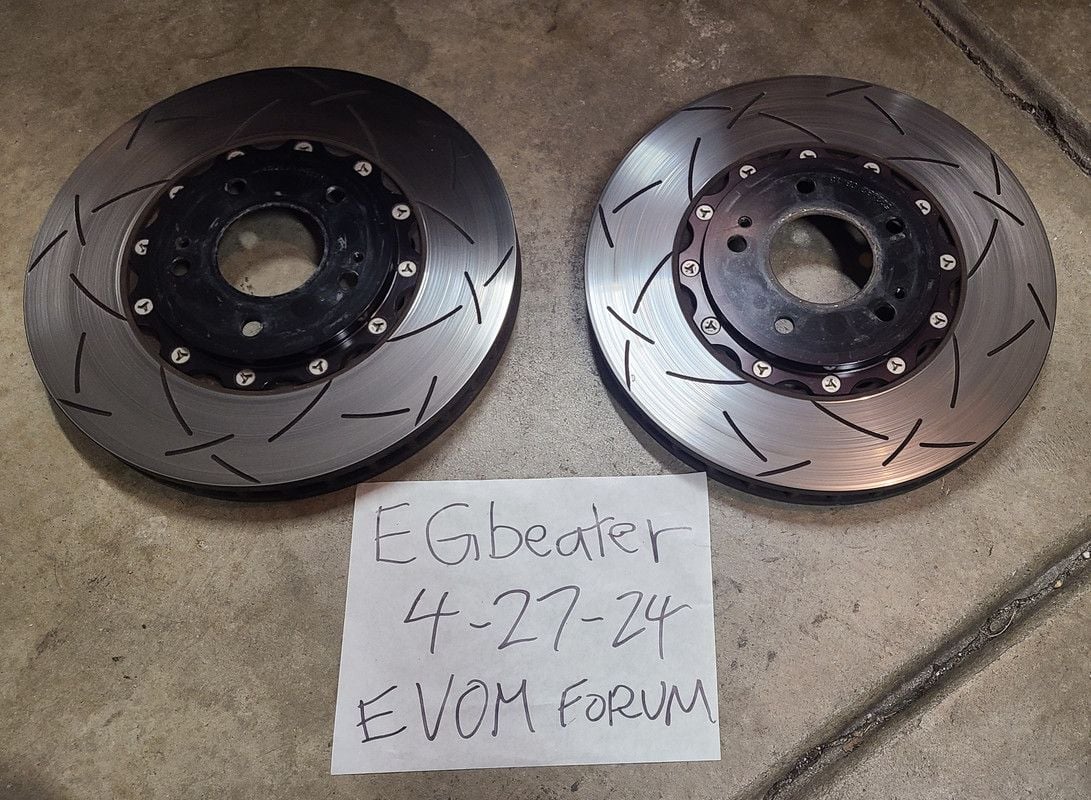 Brakes - DBA two-piece front rotors for Evo 8/9, used but still 31.7mm thick - Used - 2003 to 2006 Mitsubishi Lancer Evolution - Longmont, CO 80501, United States
