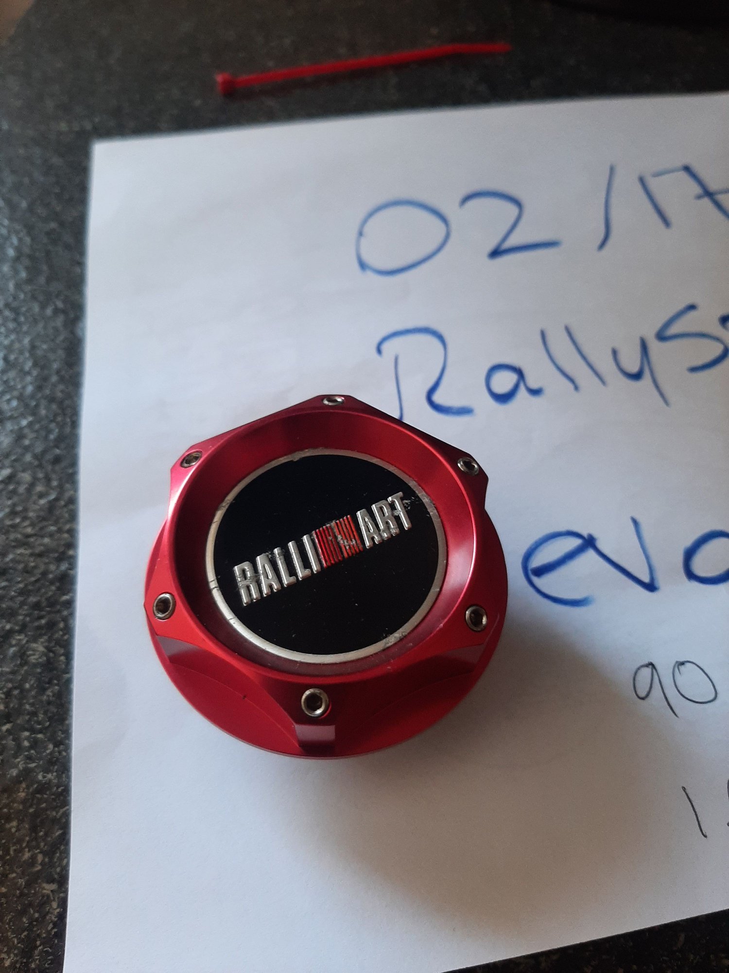 Miscellaneous - Ralliart oil cap - Used - 2003 to 2006 Mitsubishi Lancer Evolution - Winnipeg, MB R3R3G3, Canada