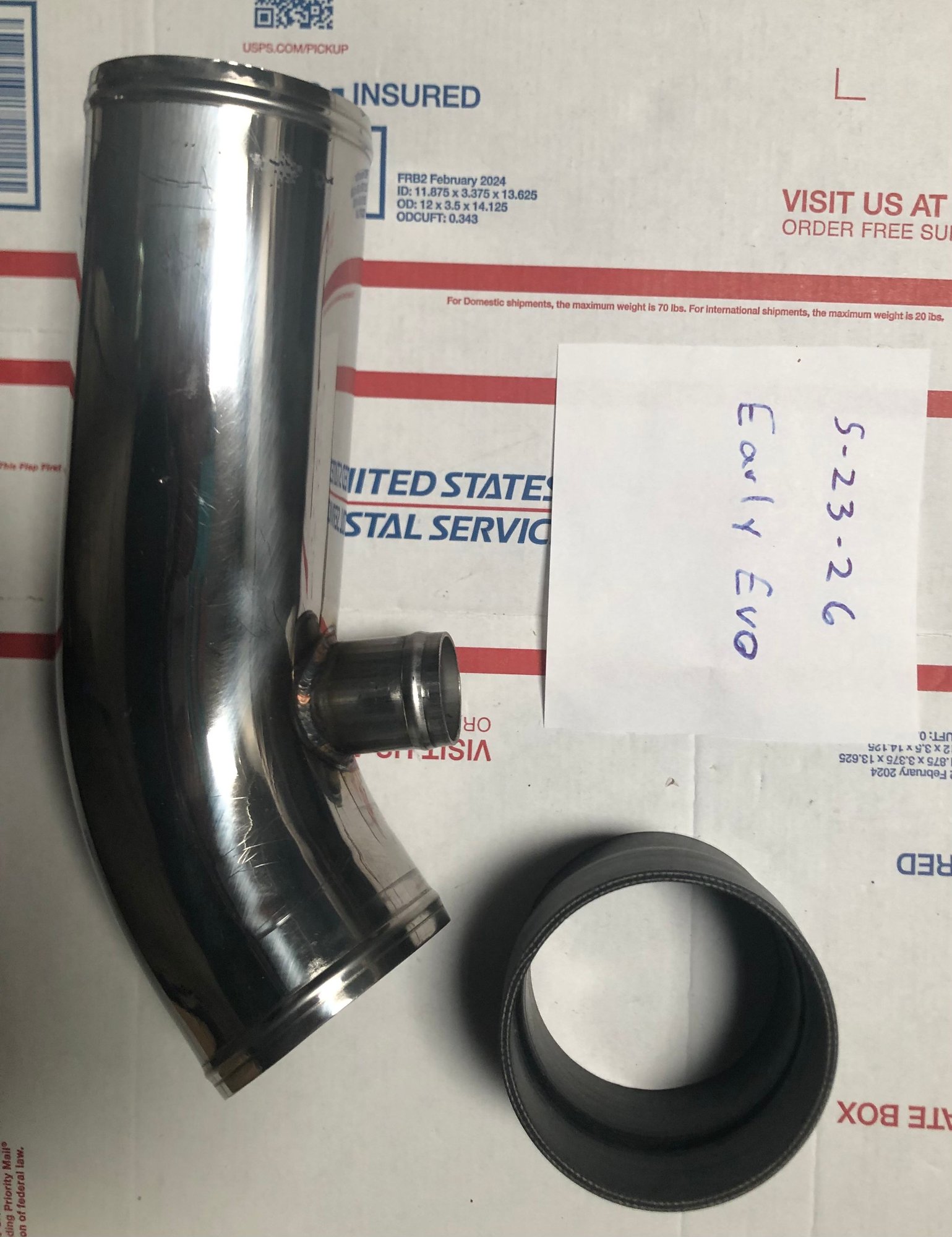 Engine - Intake/Fuel - BR 3 inch intake pipe for Evo 8/9 - Used - 2003 to 2006 Mitsubishi Lancer Evolution - Henderson, NV 89052, United States