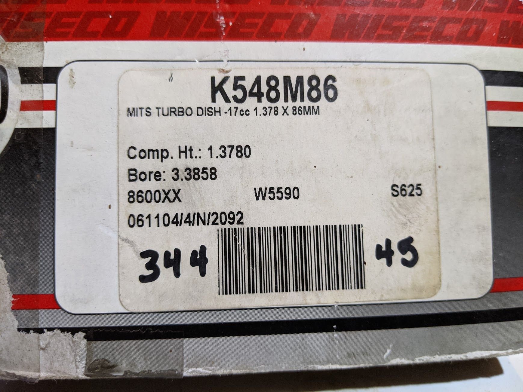 Engine - Internals - Brand New Wiseco K548M86 8.5:1 86mm bore(0.040" over) Pistons - Coated Skirts - New - Santa Cruz, CA 95005, United States