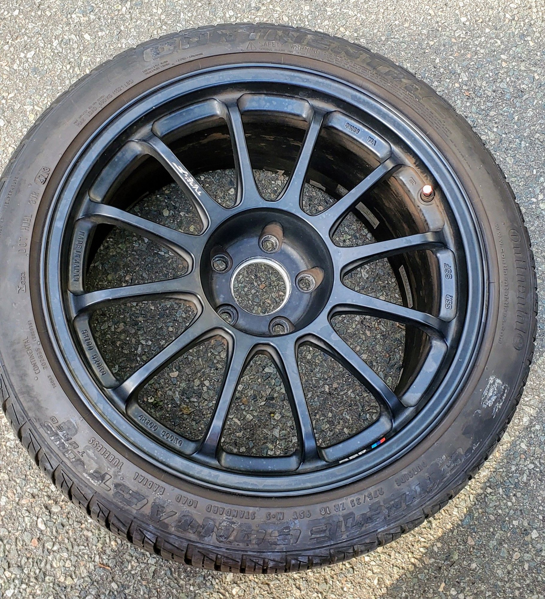 Wheels and Tires/Axles - (FS: Boston) SSR Type F Wheels 18x10.5 +25 with Continental DWS 275 35 18 - Used - Boston, MA 02451, United States