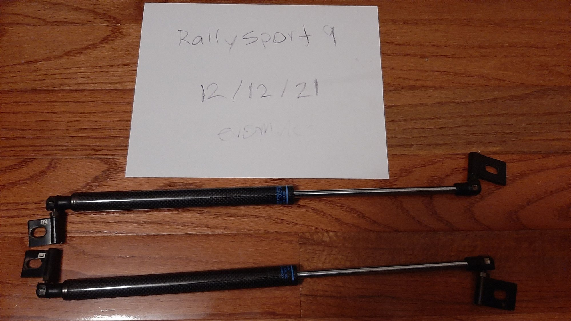 Accessories - Prosport carbon hood dampers - Used - 2003 to 2006 Mitsubishi Lancer Evolution - Winnipeg, MB R3R3G3, Canada