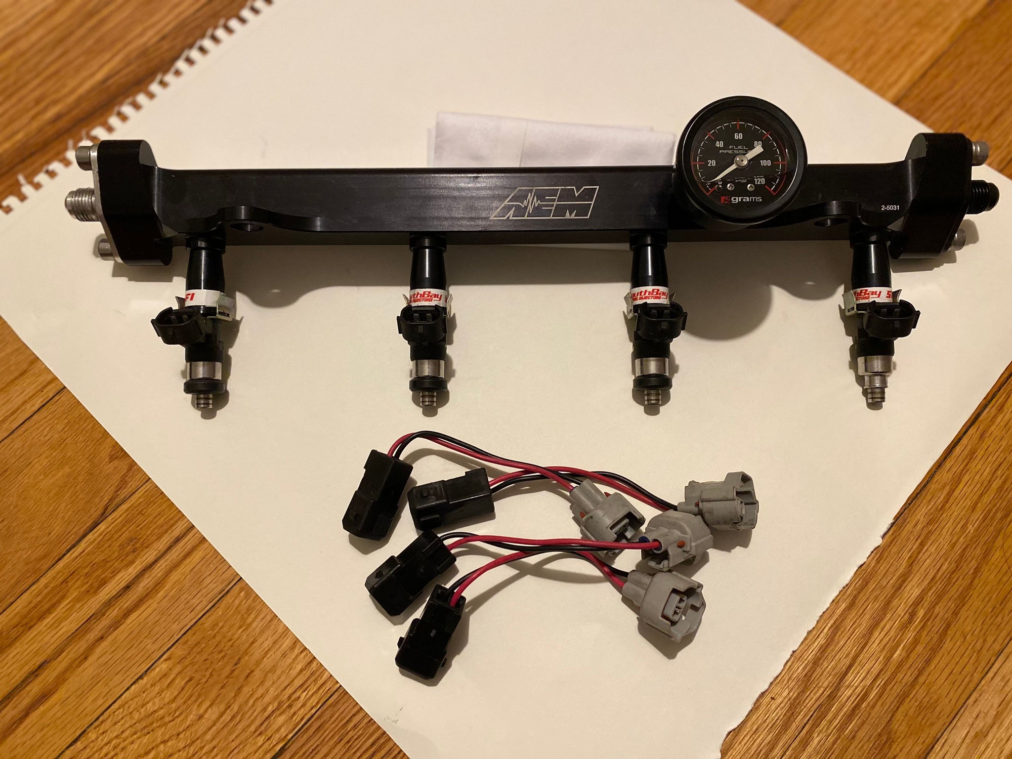 Engine - Power Adders - Evo 8/9 Southbay 2200cc Injectors Plug n Play W/ Aem Fuel Rail - Used - 2003 to 2006 Mitsubishi Lancer Evolution - Stamford, CT 06906, United States