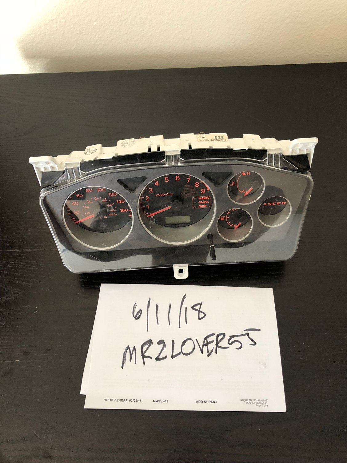 Interior/Upholstery - Fs:  Evo 9 cluster - Used - 2005 to 2006 Mitsubishi Lancer Evolution - Los Angeles, CA 90033, United States